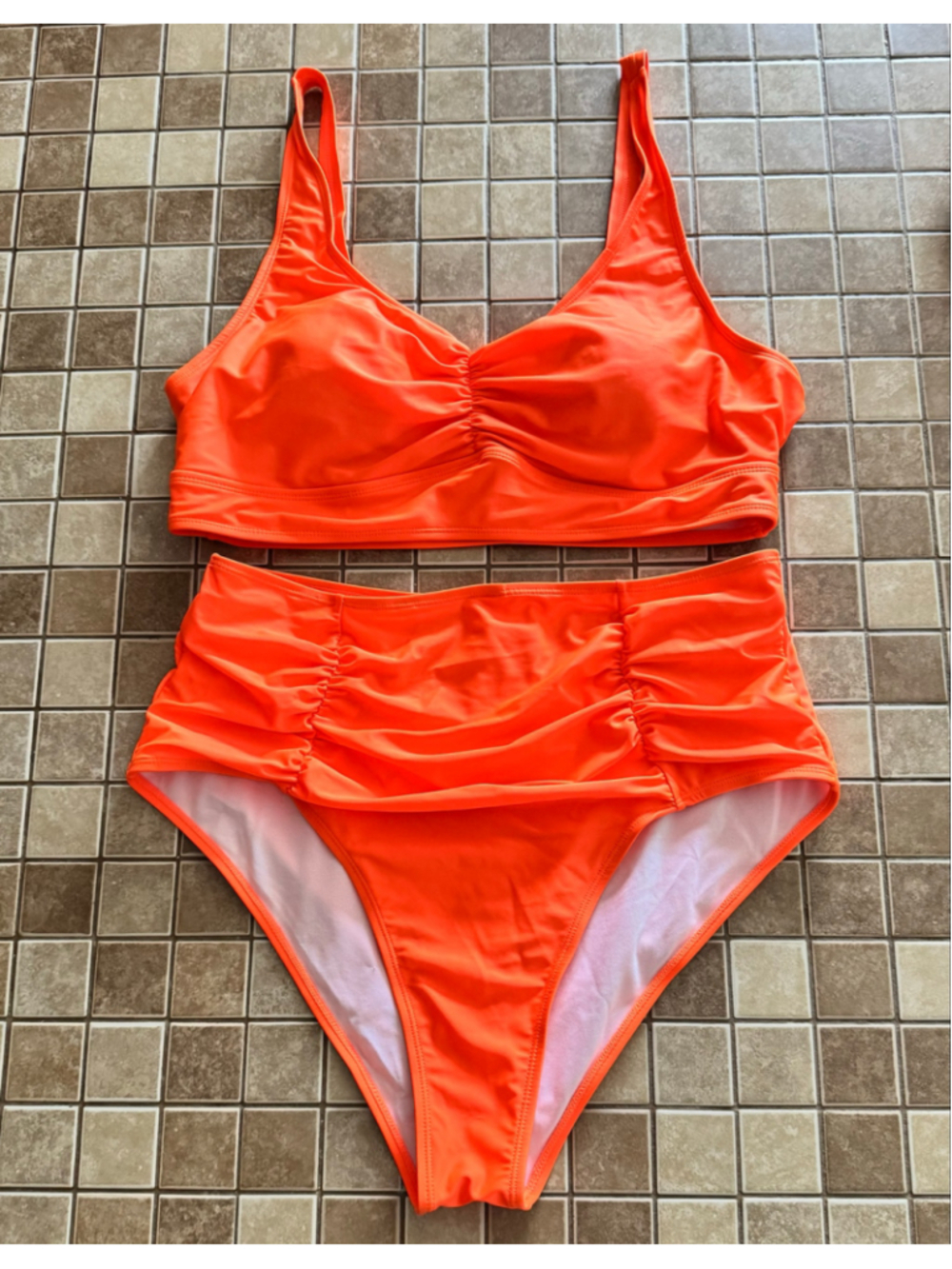 Women's Unbranded Bikini Swimsuit Set, Orange, Size 2X